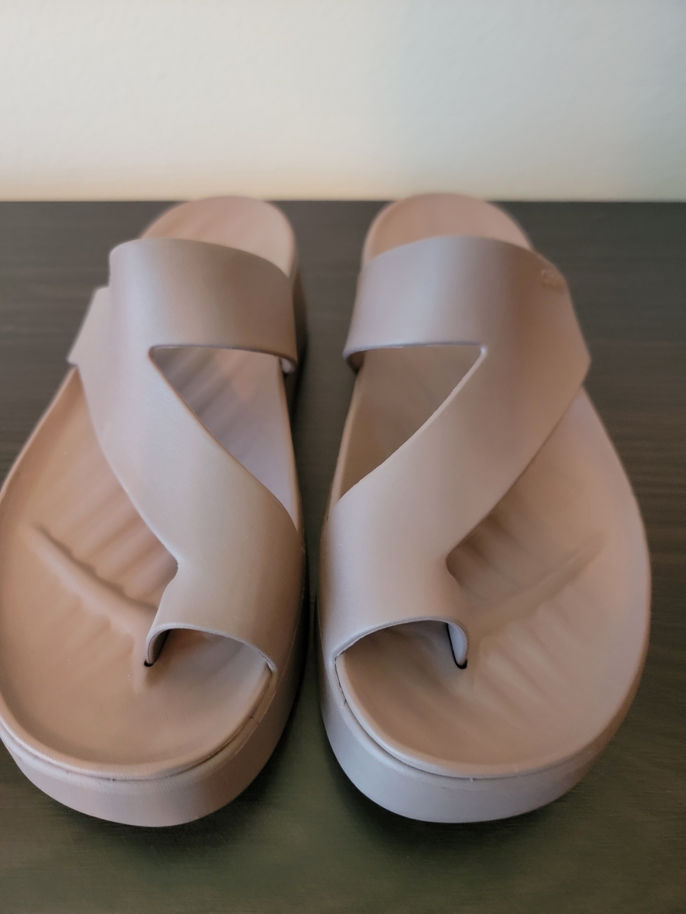 Women’s Slip-On Crocs Sandals in Light Taupe